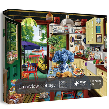 Lakeview cottage puzzle puzzle 1000 pezzi